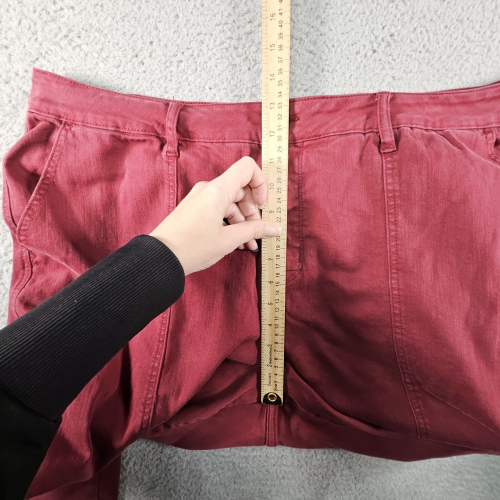 Judy Blue High Rise Seam Straight Jeans Womens 24W Burgundy Denim Preppy Casual - Picture 13 of 16